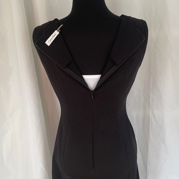 Calvin Klein Classic Black Dress with Gold Zipper Size 4 - Picture 7 of 10